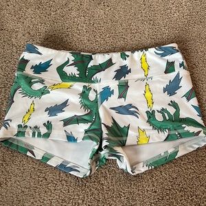 FLEO women’s dragon booty workout shorts, Medium. Lightly used